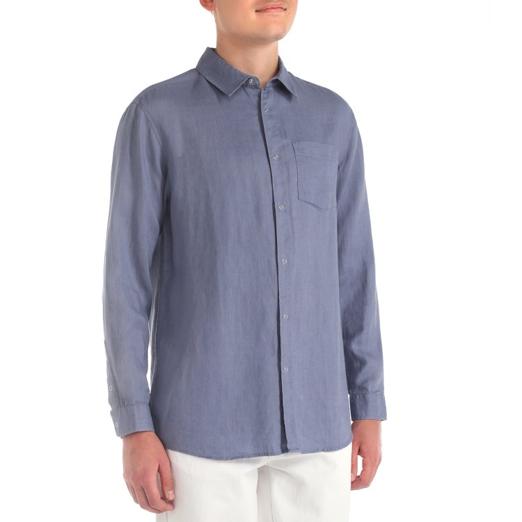 

Рубашка мужская Maison David SHIRT фиолетовая M, Голубой, SHIRT