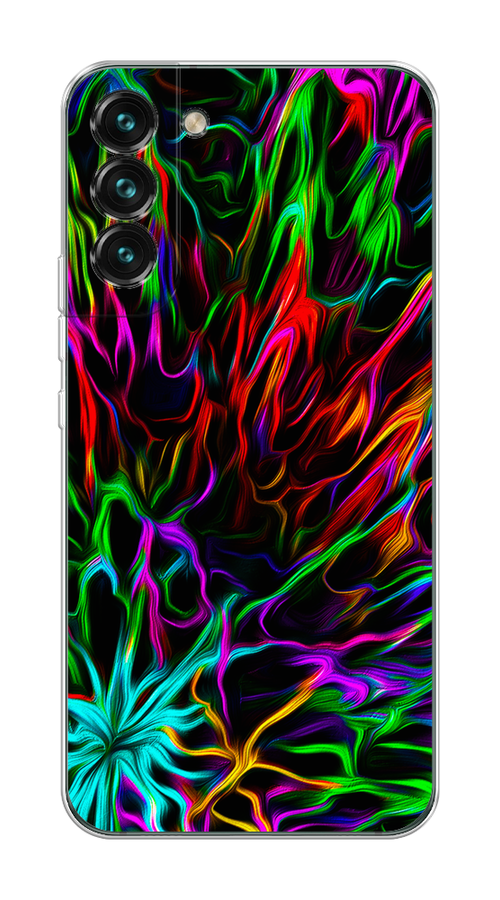 

Чехол на Samsung Galaxy S22 "Разноцветные разводы", Голубой;зеленый;оранжевый, 2103850-3