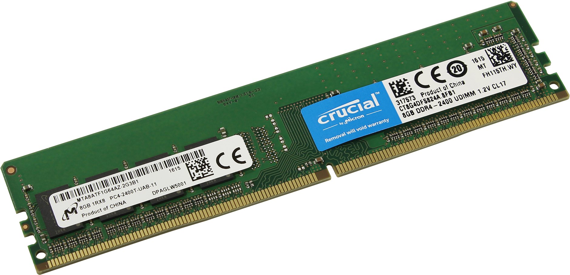 фото Оперативная память crucial 8gb crucial ddr4 2400 dimm