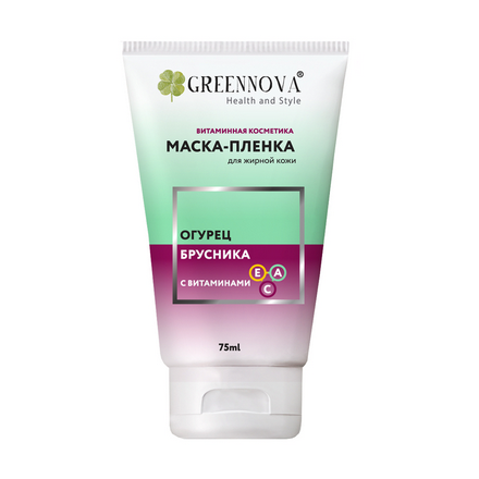

Маска-пленка для лица Green Mama, «Огурец и брусника», 75 мл