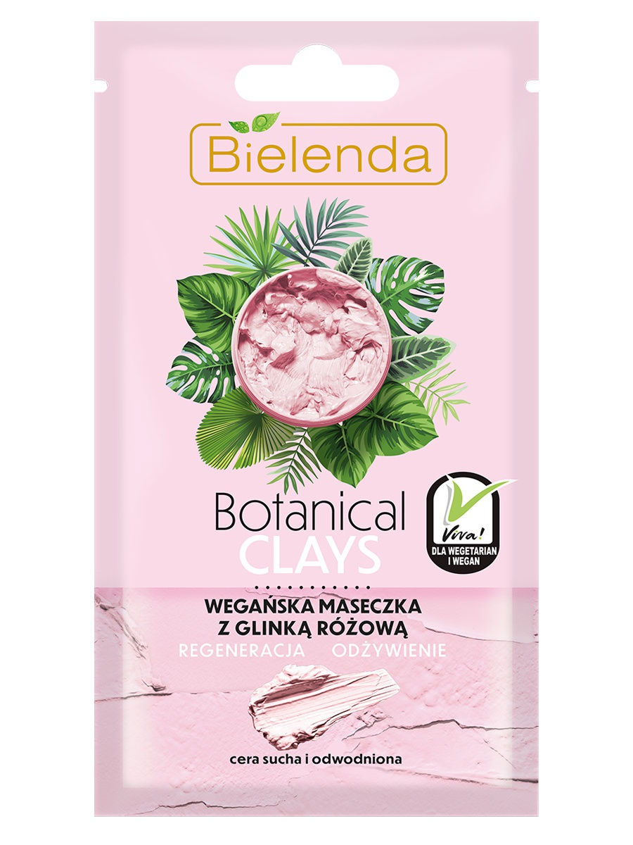 фото Маска для лица bielenda, с розовой глиной botanical clays, 8 г