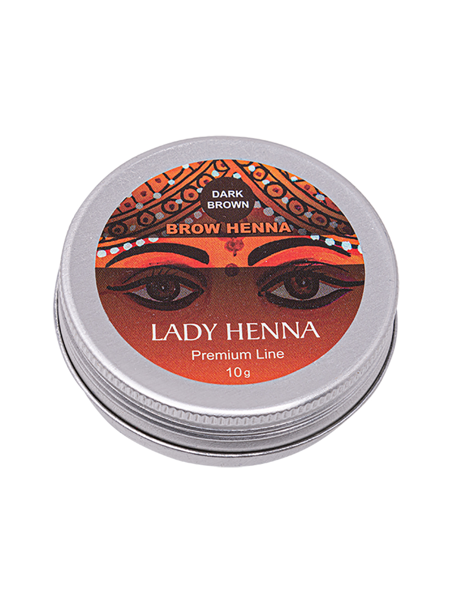 Купить Краска для бровей Lady Henna, Premium Line, темно-коричневая