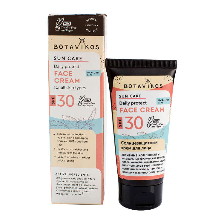 Купить Солнцезащитный крем для лица Botavikos, SPF 30, 50 мл
