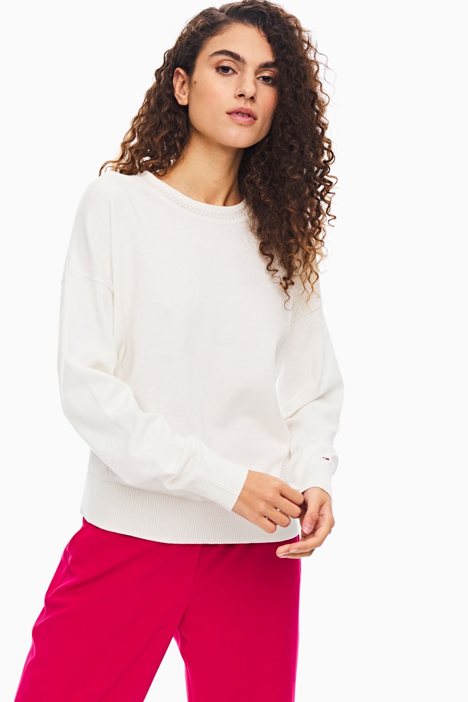 

Джемпер женский Tommy Hilfiger белый, WW0WW28209 YBI