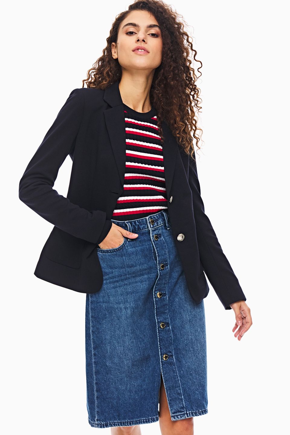 

Пиджак женский Tommy Hilfiger WW0WW28481 DW5 синий 34 US, WW0WW28481 DW5
