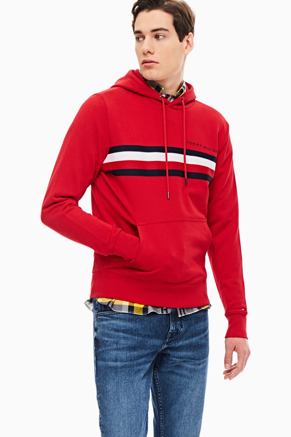 

Худи мужское Tommy Hilfiger MW0MW14542 XLG красное M, Красный, MW0MW14542 XLG