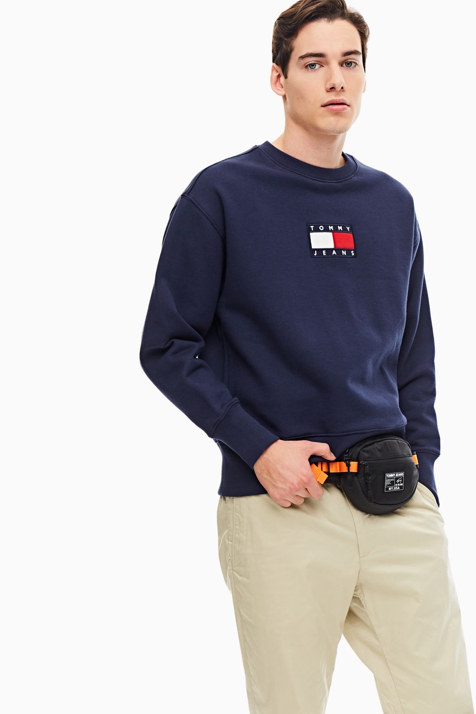 

Свитшот мужской Tommy Jeans DM0DM08488 C87 синий XL, DM0DM08488