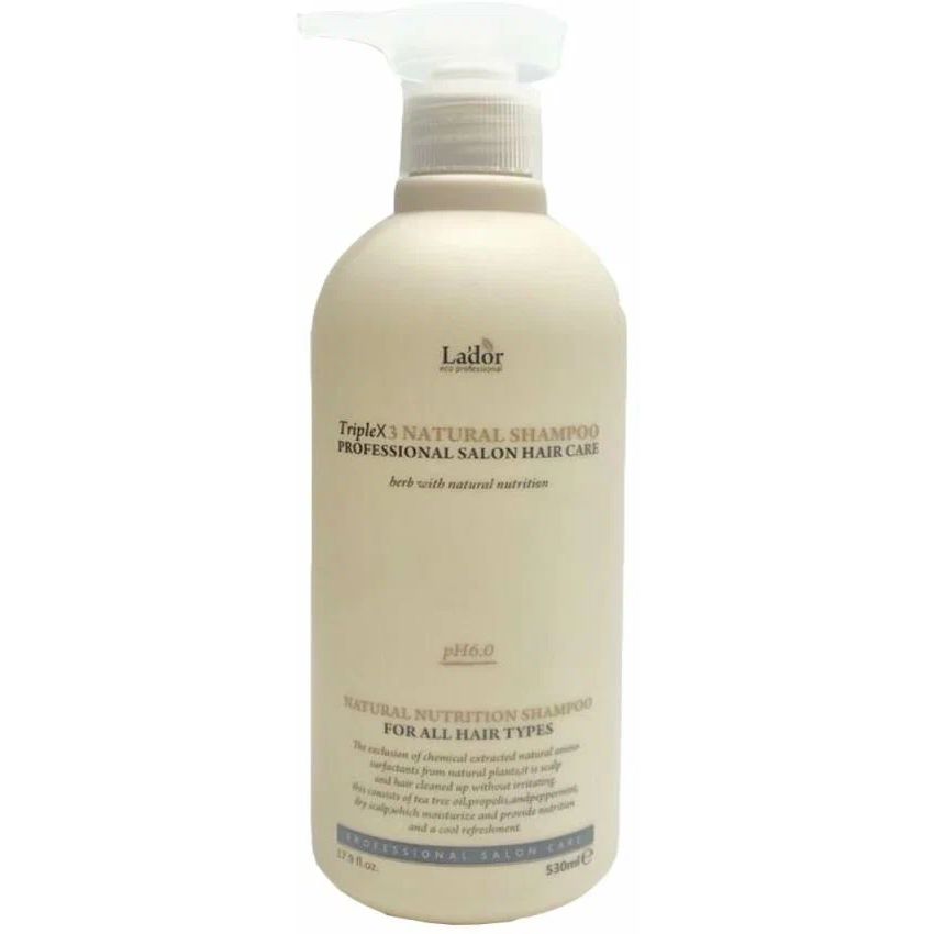 Шампунь La'dor Triplex Natural Shampoo 530 мл шампунь yellow для роста волос energy shampoo 500 мл