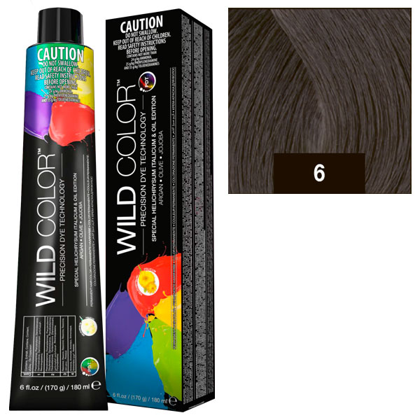 фото Wildcolor - стойкая крем-краска permanent hair color 6n/s темный блонд 180 мл