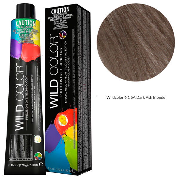 Wildcolor - Стойкая крем-краска Permanent Hair Color 6.1 6A Темный пепельный блонд 180 мл