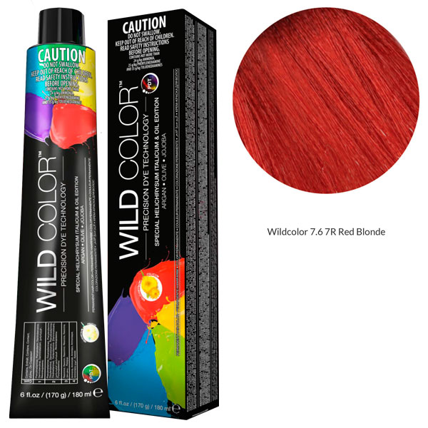 фото Wildcolor - стойкая крем-краска permanent hair color 7.6 7r красный блонд 180 мл