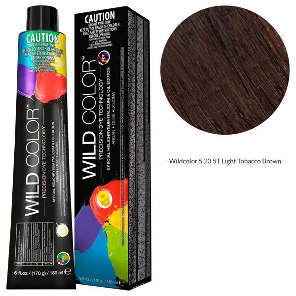 Краска для волос Wildcolor  5.23 5T Светло-табачный коричневый 180 мл шкаф купе прайм 1600×570×2300 мм лдсп чёрное стекло дуб табачный