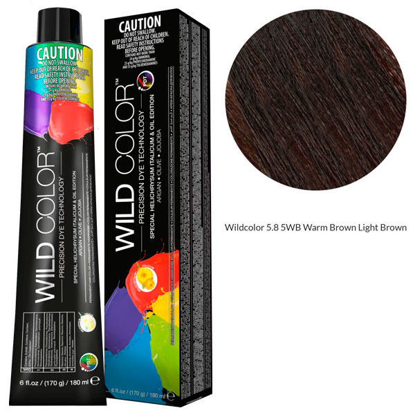 Краска для волос Wildcolor без аммиака 5.8 5WB Теплый коричневый светло-коричневый 180 мл