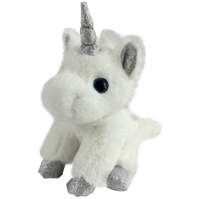Мягкая игрушка Chuzhou Greenery Единорог белый с серебряными копытами M096