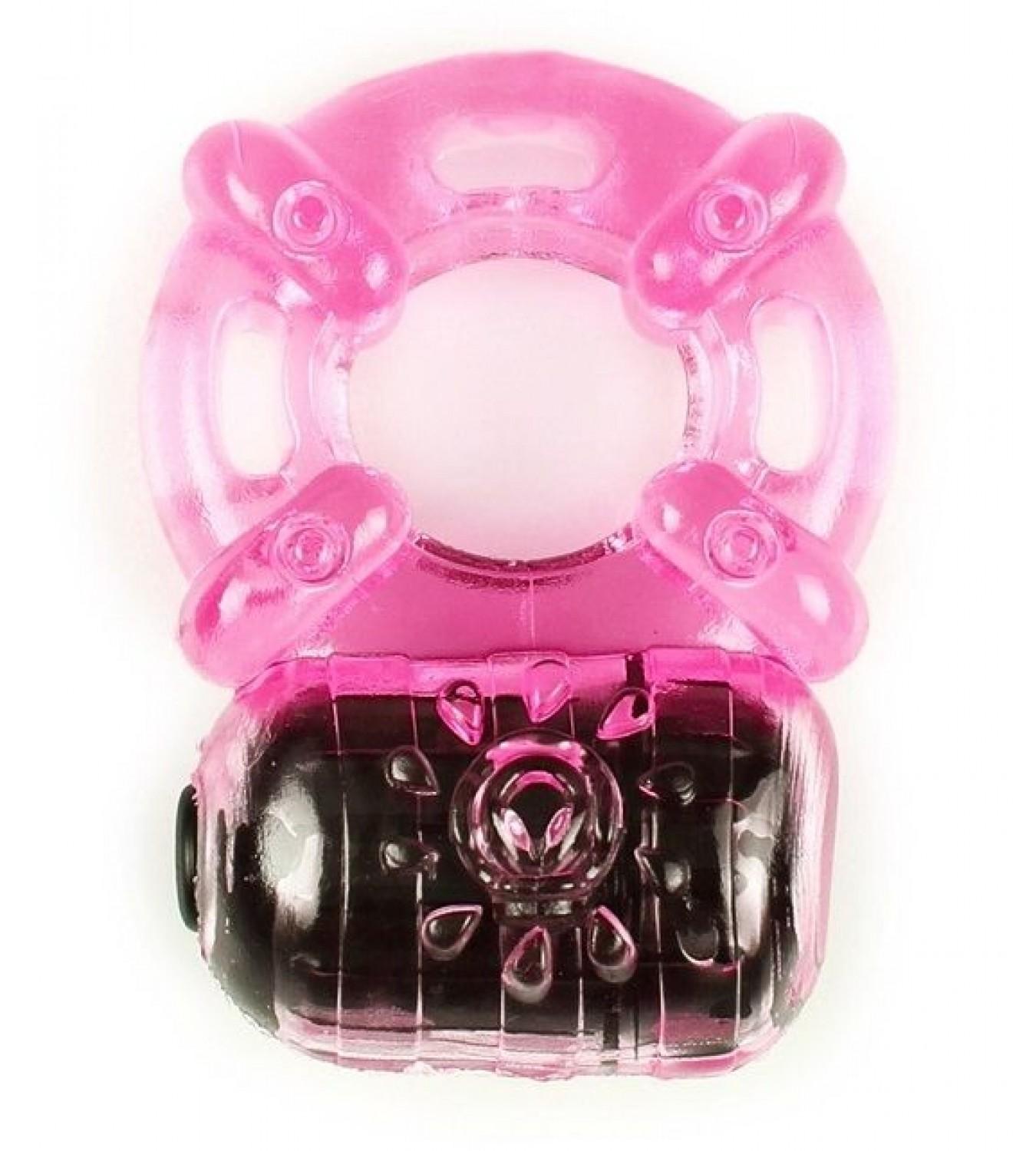 фото Эрекционное кольцо c вибропулей розовый brazzers