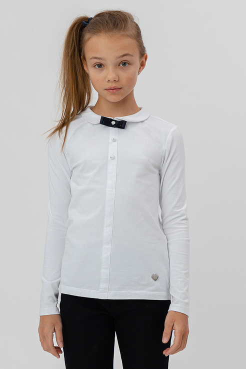 

Блузка из кроенного трикотажа Button Blue 220BBGS14010200 цв.белый р.128, 220BBGS14010200_белый