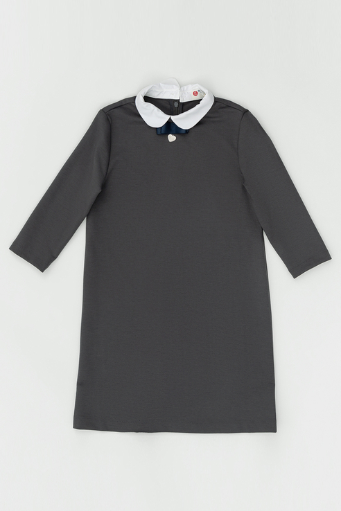 фото Трикотажное платье button blue 220bbgs50030100 цв.серый р.122