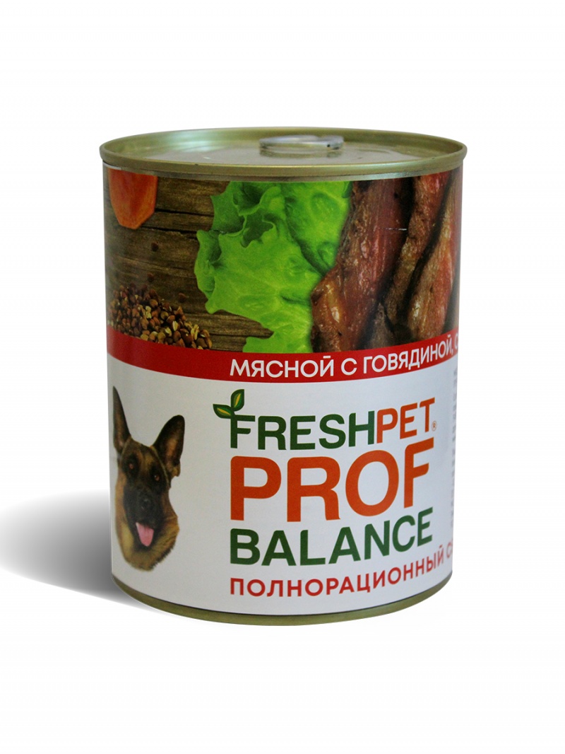 фото Влажный корм для собак freshpet , говядиной, сердцем и гречкой, 850г