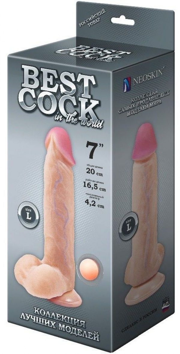 фото Фаллоимитатор на присоске f f best cock 7 20 см телесный lovetoy