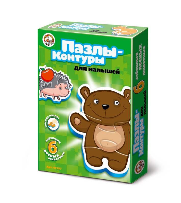 

Пазлы-контуры для малышей Лесные животные