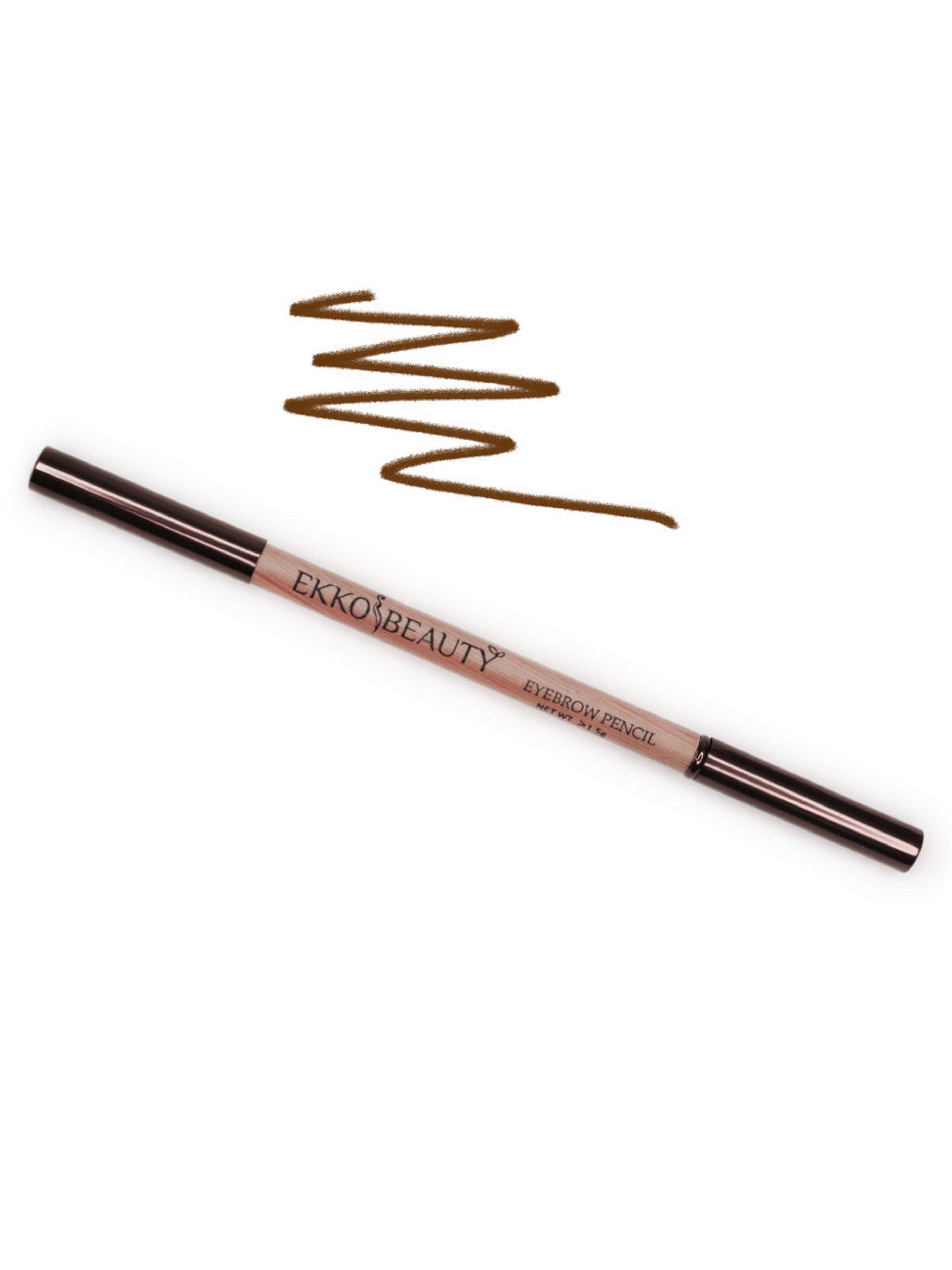 карандаш для бровей ekkobeauty medium brown 02 Карандаш для бровей Medium Brown Ekko Beauty восковой тон Medium Brown 1,5