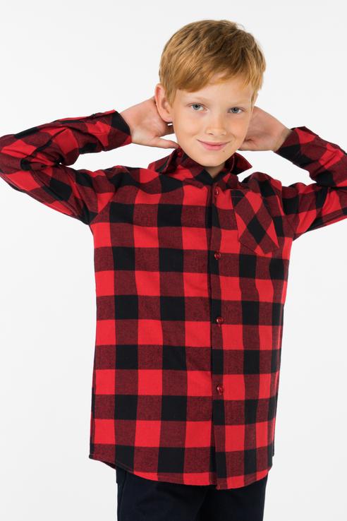 фото Рубашка для мальчика playtoday, цв.красный, р-р 116 play today