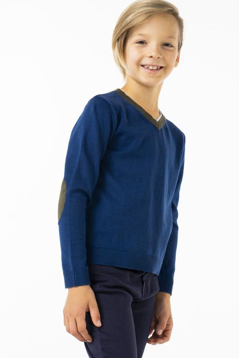 фото Пуловер для мальчика boboli, цв.синий, р-р 98