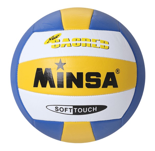 

Мяч волейбольный Minsa, PVC, машинная сшивка, размер  MINSA, Желтый;синий;белый
