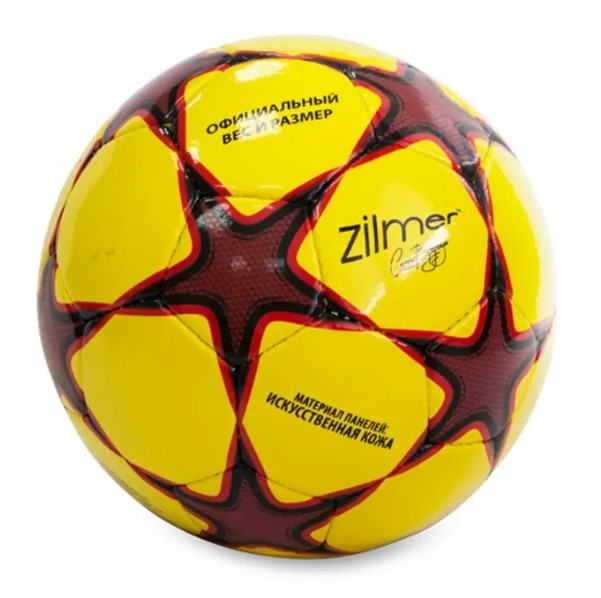 фото Футбольный мяч "овертайм 5", желто-коричневый, р. 5 zilmer