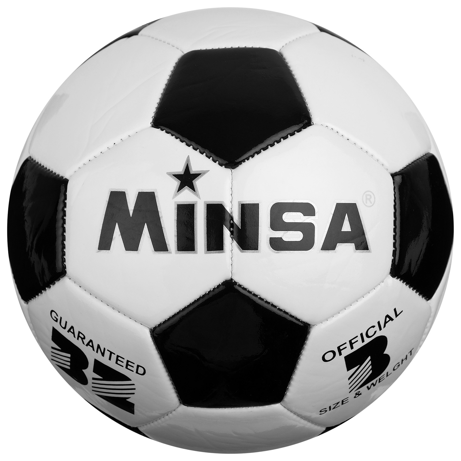 Футбольный мяч Minsa 4313323 №3 black/white