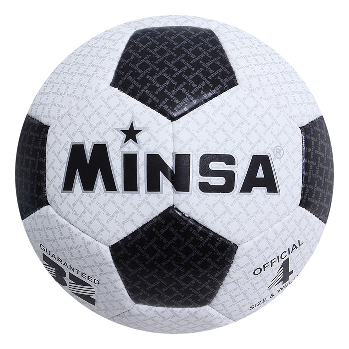 фото Футбольный мяч minsa 12200 №4 black/white