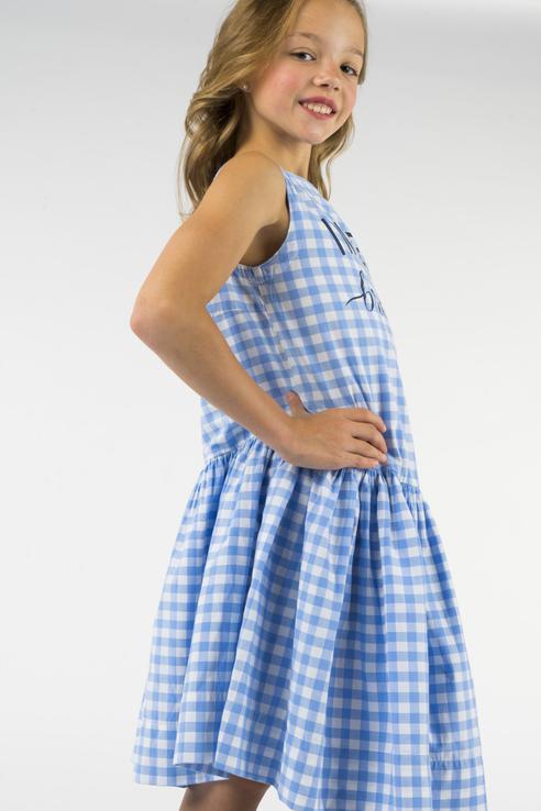 фото Платье для девочки mek, цв.голубой, р-р 140
