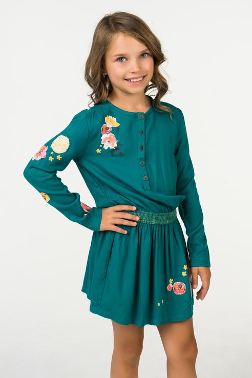 фото Платье для девочки boboli, цв.зеленый, р-р 104