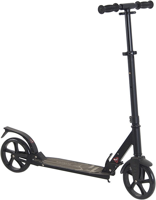 Самокат 2-х колесный (колесо 200мм) до 100кг алюминий черный  1шт