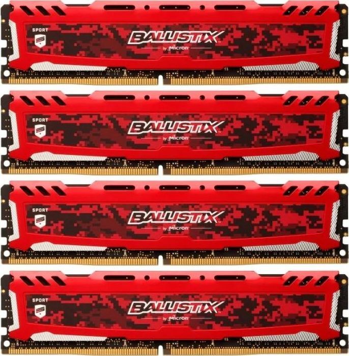 

Оперативная память Crucial 4 DIMM 16GB (4GBX4) PC21, Ballistix Sport LT