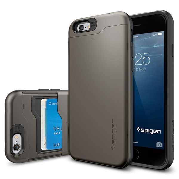 фото Чехол spigen для iphone 6 plus slim armor cs case gunmetal