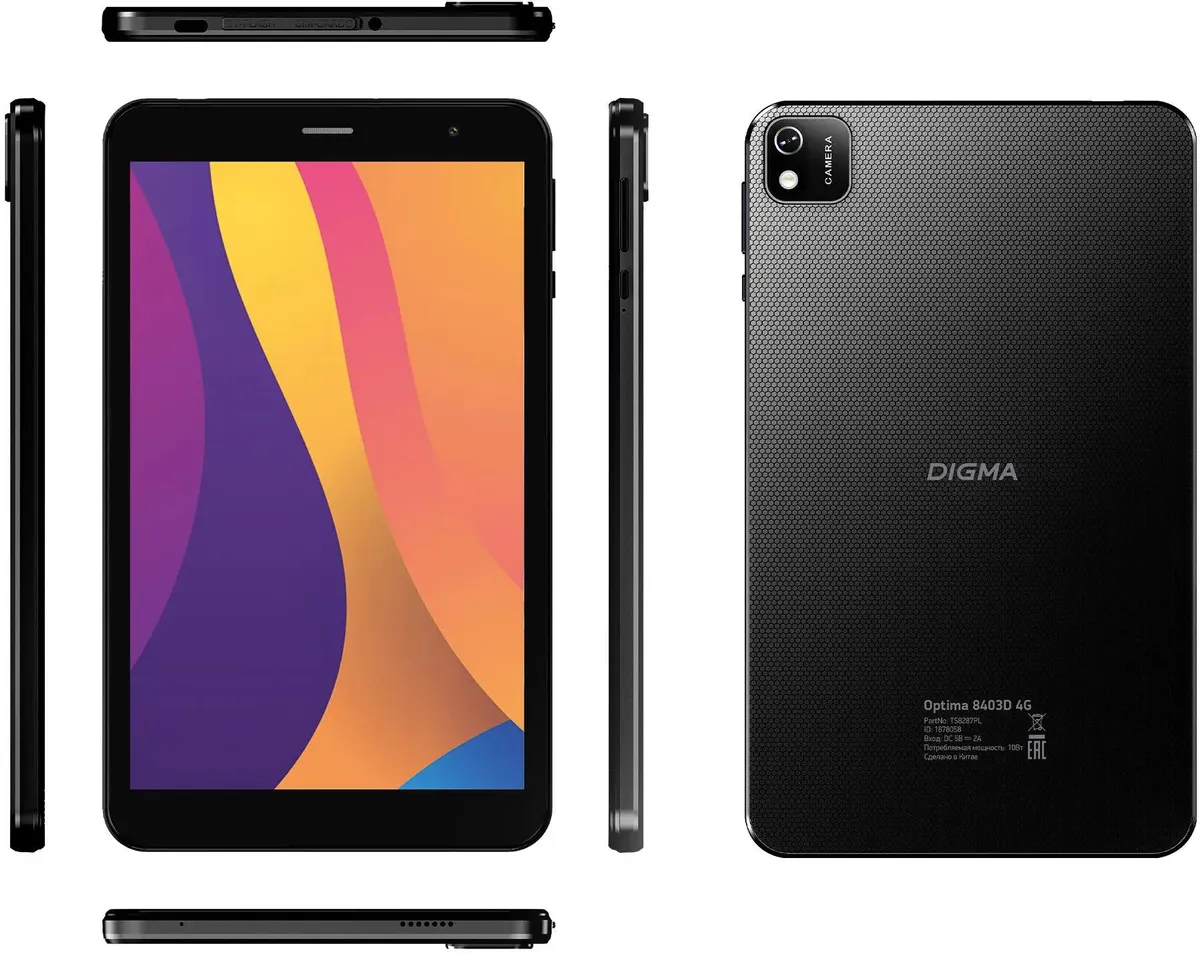 

Планшет Digma Optima 8403D 4G 4/64Gb Wi-Fi черный, Optima 8403D 4G