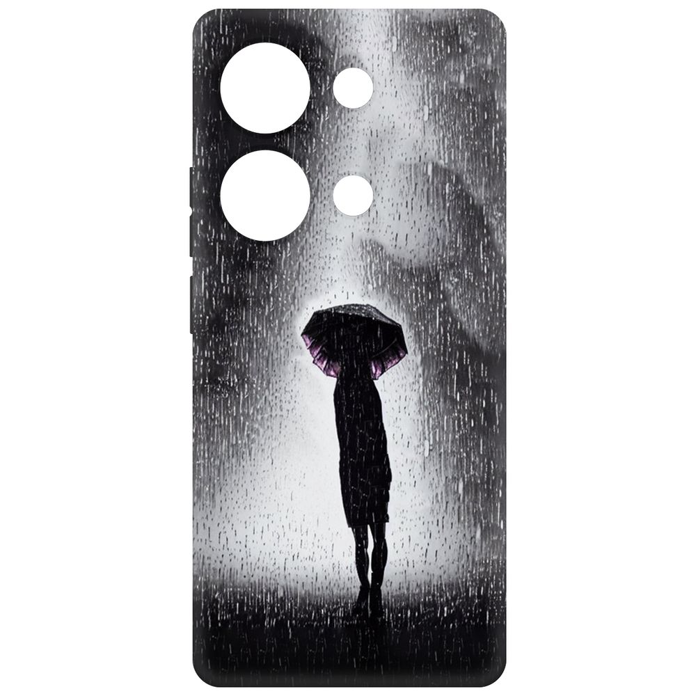 

Чехол-накладка Krutoff Soft Case Ночная крипота для Poco M6 Pro 4G черный