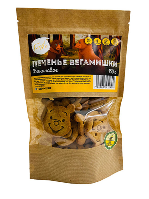 Печенье Feed Me Вегамишки с бананом, 150 г