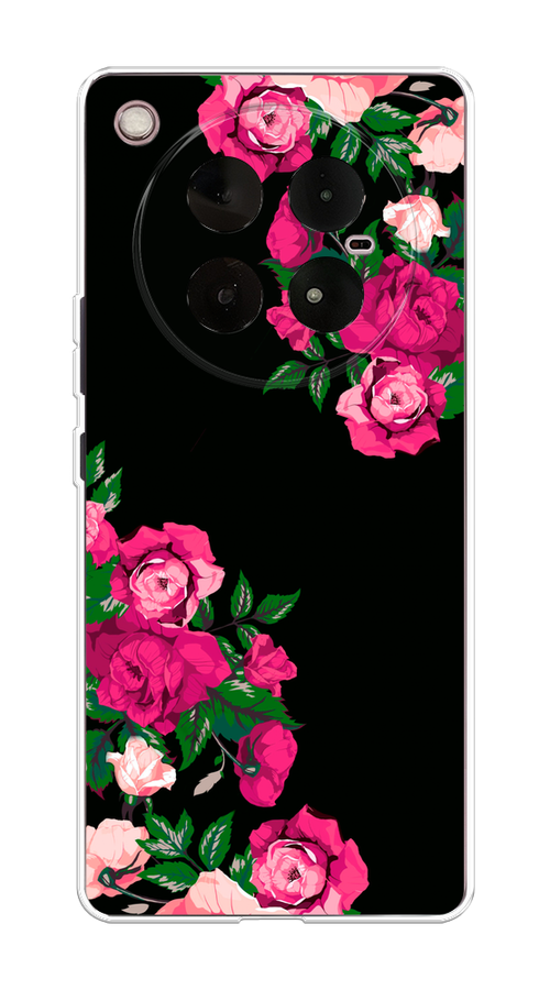 

Чехол на Infinix Zero 40 4G "Розы фуксия", Черный;розовый;зеленый, 3106350-1