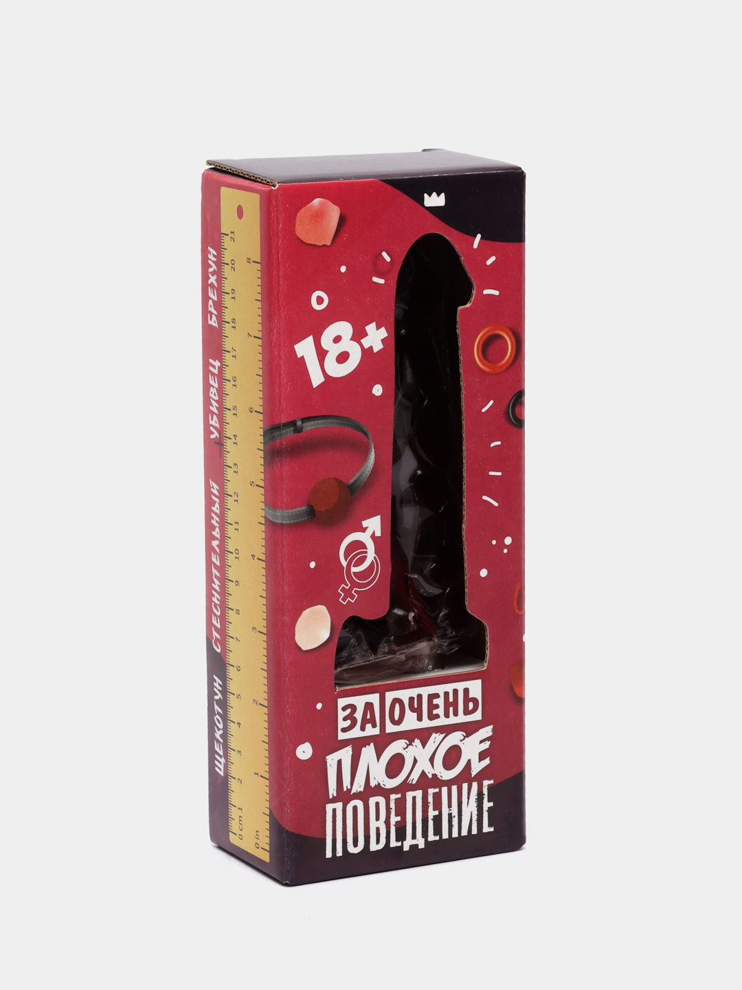 

Леденец 18+ За очень плохое поведение, 14 см, вкус клубники, Красный, Европеец