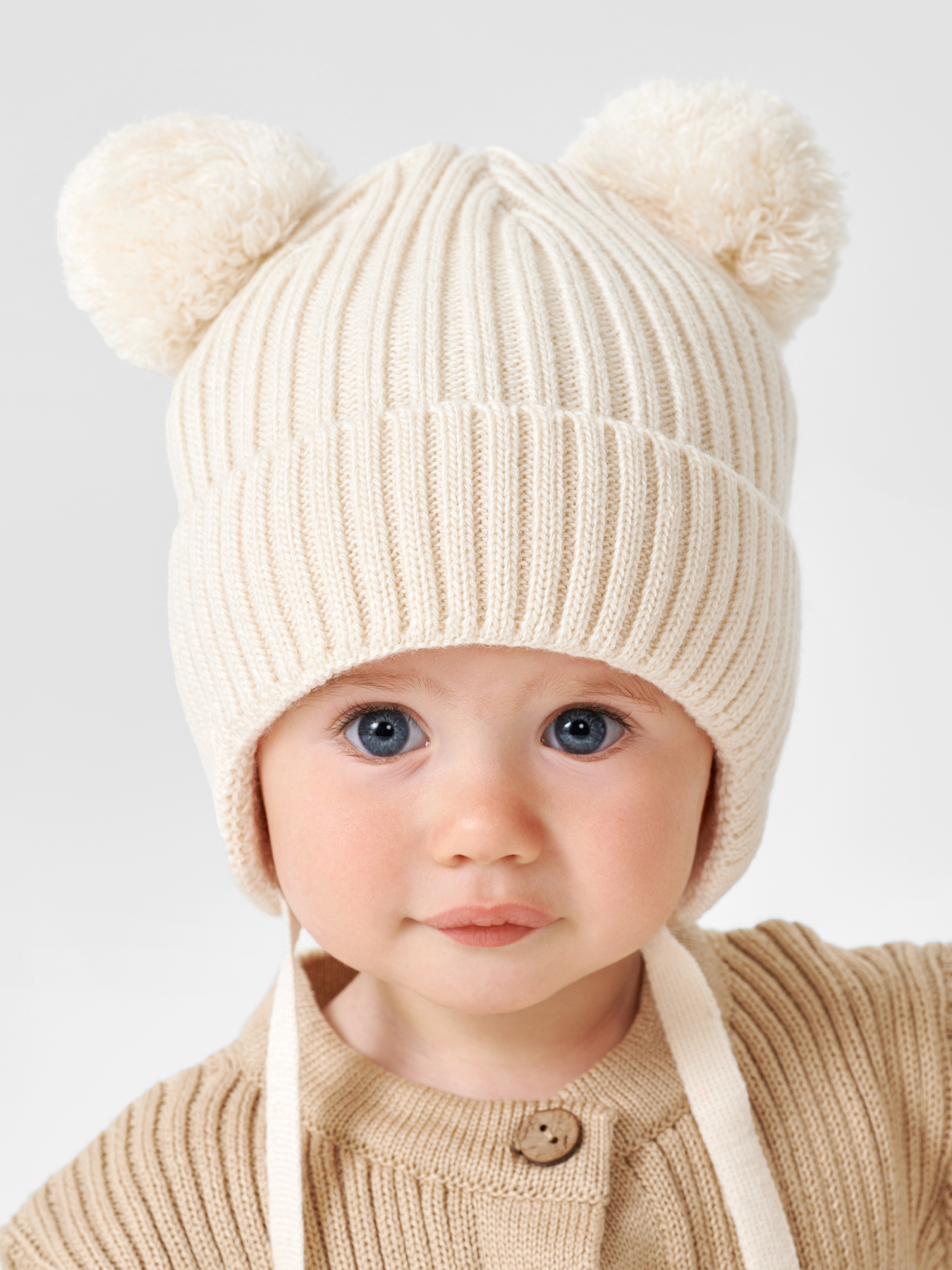 

Шапка детская Happy Baby 89076, milky, 46, Белый, 89076