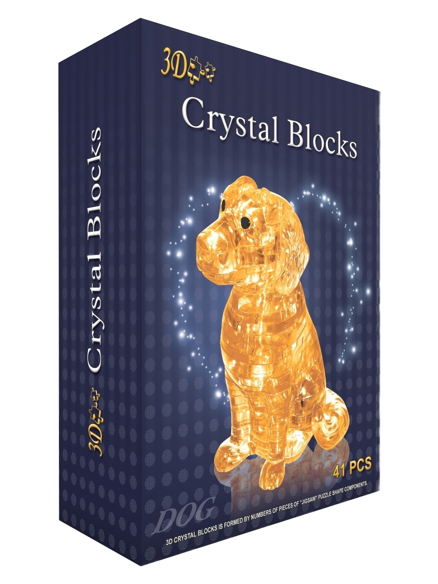 

Головоломка 3D Crystal blocks. Собака , 41 деталь