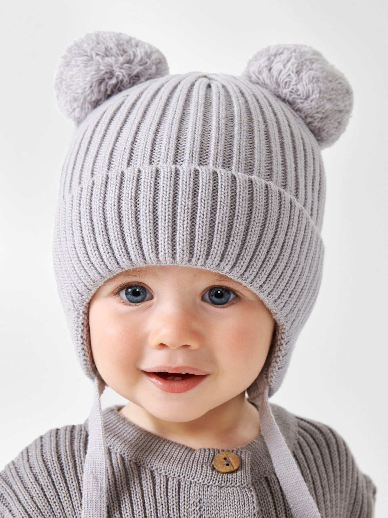 Шапка детская Happy Baby 89076, grey, 46 серый