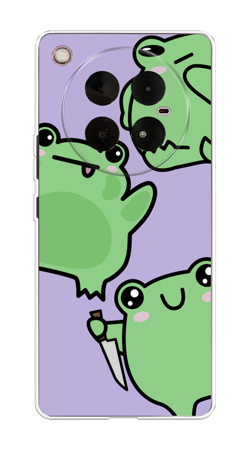 

Чехол на Infinix Zero 40 4G "Опасные лягушата", Фиолетовый;зеленый;черный, 3106350-1