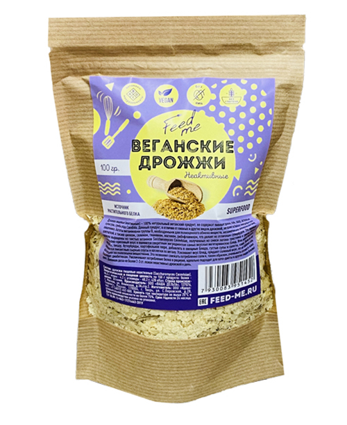 Веганские дрожжи Feed me, 50 г