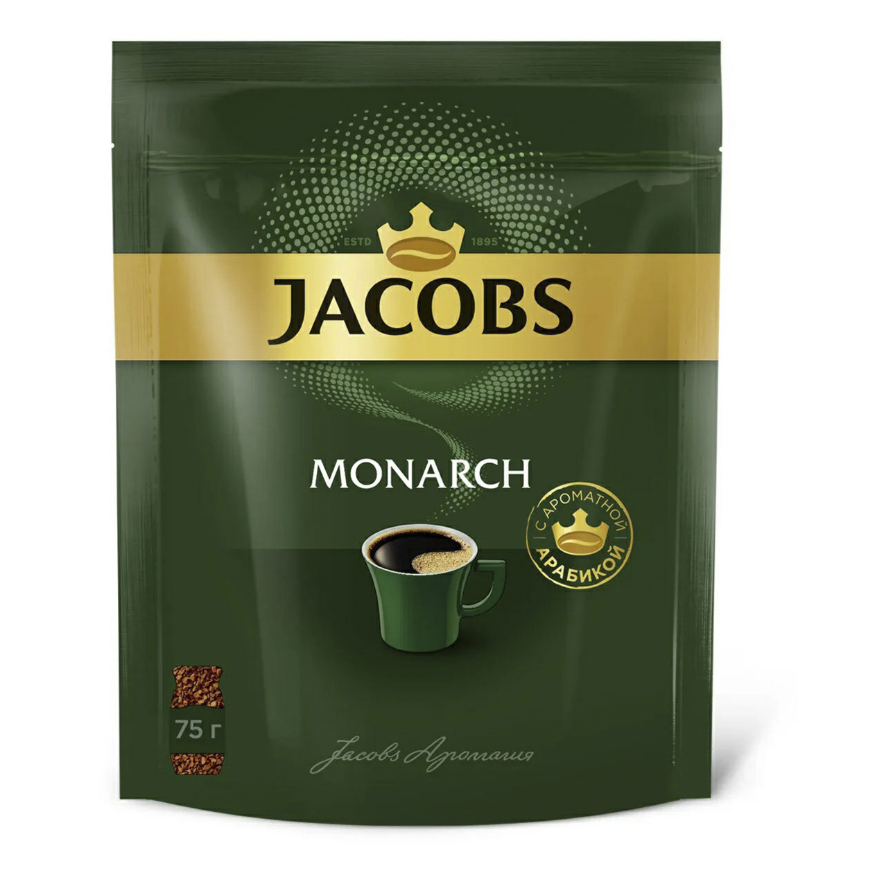 

Кофе Jacobs Monarch классический растворимый сублимированный 75 г