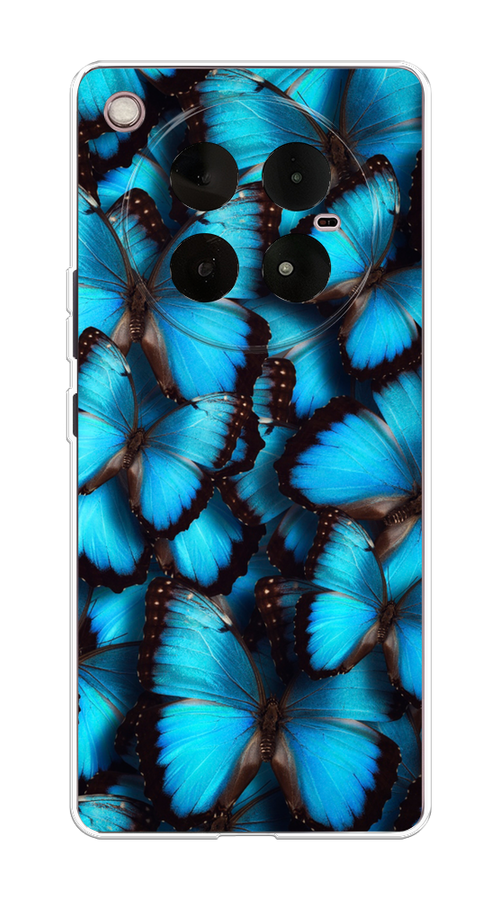 

Чехол на Infinix Zero 40 4G "Тропическая бабочка 2", Голубой;черный, 3106350-1