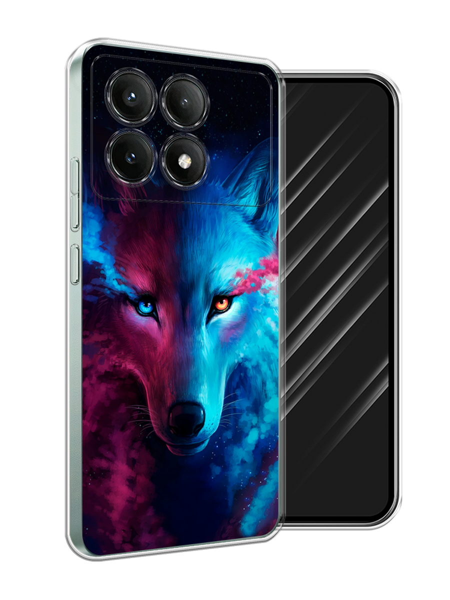 

Чехол Awog на Poco X6 PRO 5G "Волшебный волк", Голубой;розовый, 320950-1