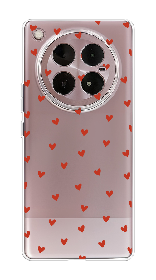 

Чехол на Infinix Zero 40 4G "Red hearts", Красный;прозрачный, 3106350-1